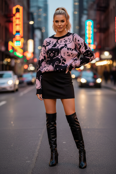 Girls Night 'Cats Meow' Sweater