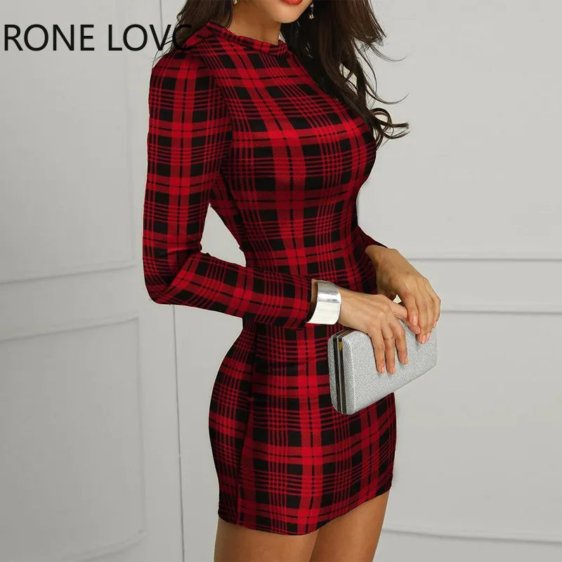 Girls Night 'Plaid Cosmo Cocktail Dress' - GirlsNightcom