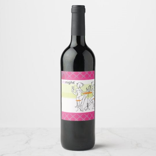 Girls Night Party Wine Bottle Labels - GirlsNightcom