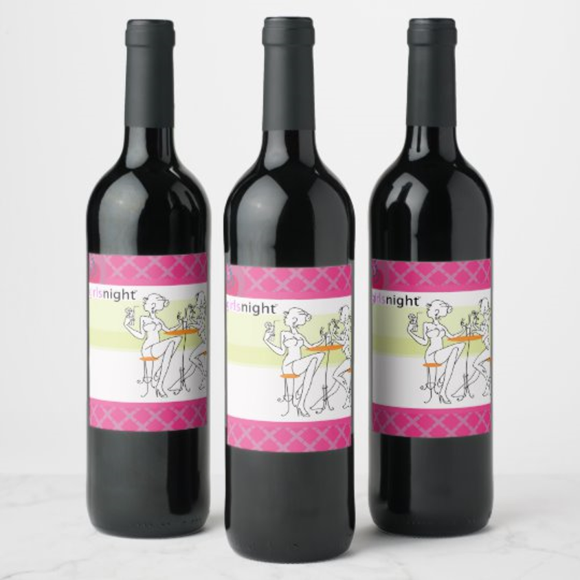 Girls Night Party Wine Bottle Labels - GirlsNightcom