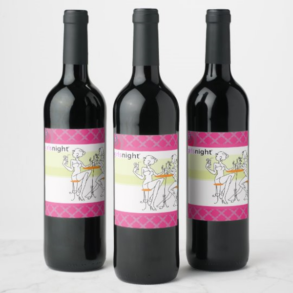 Girls Night Party Wine Bottle Labels - GirlsNightcom