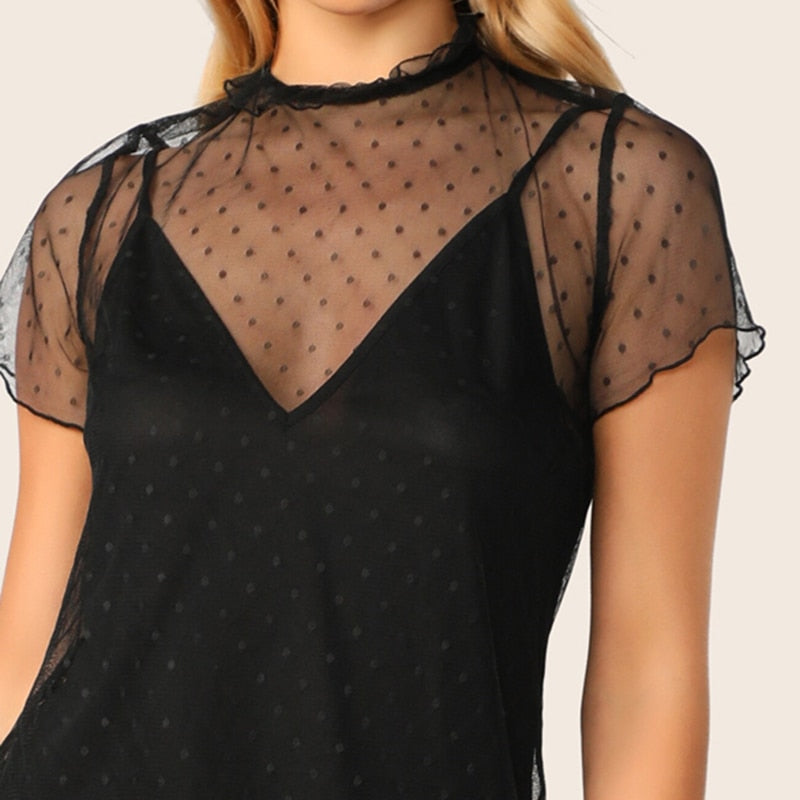 Girls Night 'Connect the Dots' Mesh Dress - GirlsNightcom