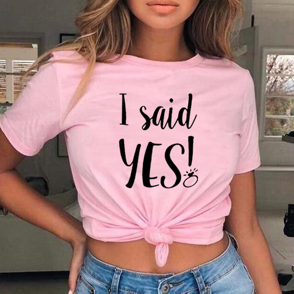 GirlsNight 'I Said Yes' Bride T-shirt - GirlsNightcom