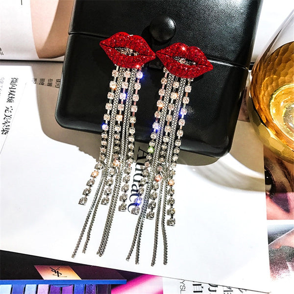 Girls Night 'Red Lips' Drop Earrings - GirlsNightcom