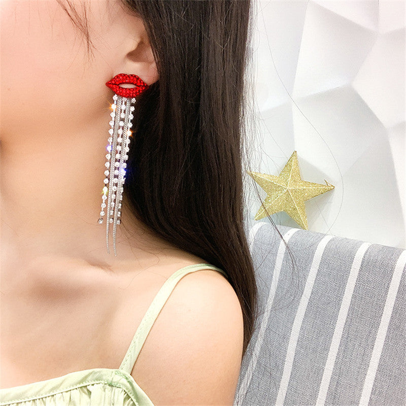 Girls Night 'Red Lips' Drop Earrings - GirlsNightcom