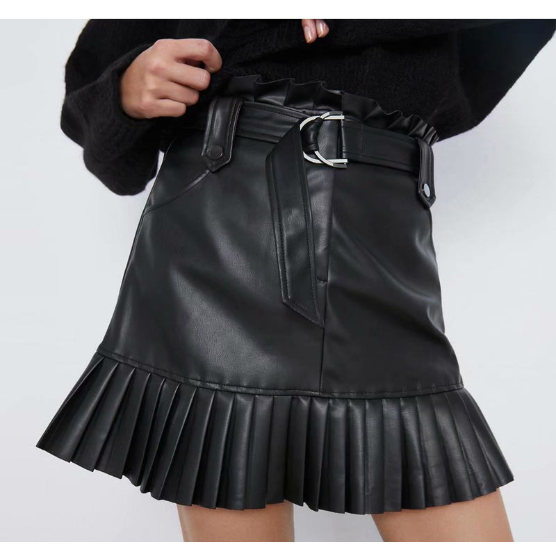 Girls Night 'Keeping it Real' Faux Leather Skirt - GirlsNightcom