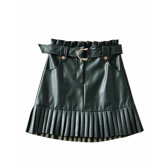 Girls Night 'Keeping it Real' Faux Leather Skirt - Main Image