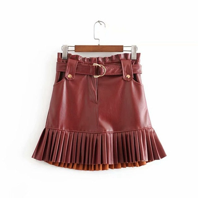 Girls Night 'Keeping it Real' Faux Leather Skirt - GirlsNightcom