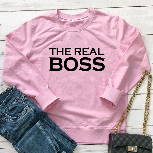 Girls Night 'The Real Boss' Pullover - GirlsNightcom