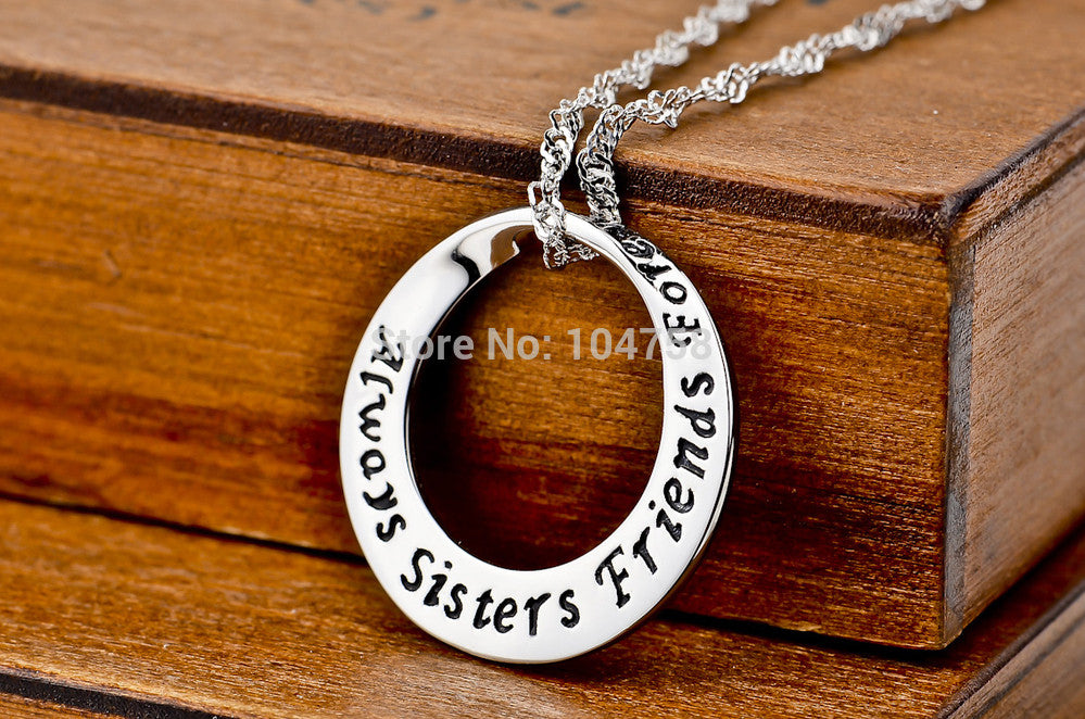 'Always Sisters, Forever Friends' Necklace - GirlsNightcom