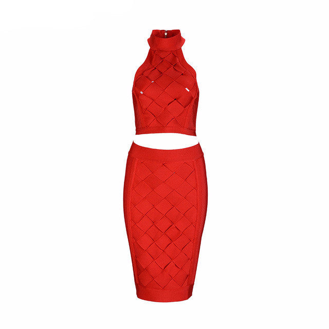 'Check Please' Crop Top and Skirt - GirlsNightcom