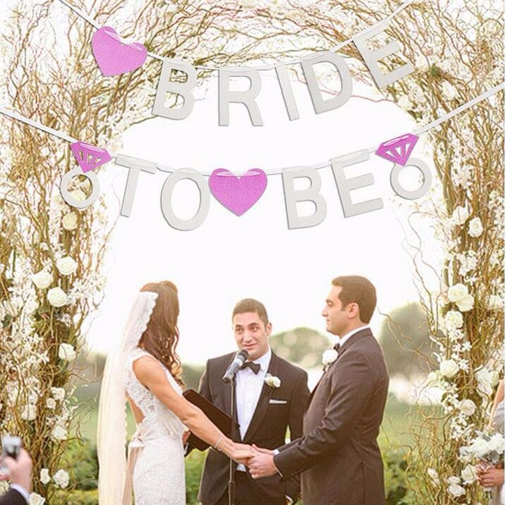 Girls Night 'Bride-To-Be Silver Glitter Garland' - GirlsNightcom