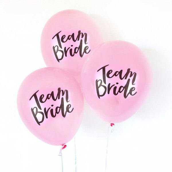 'Team Bride' latex balloons - GirlsNightcom