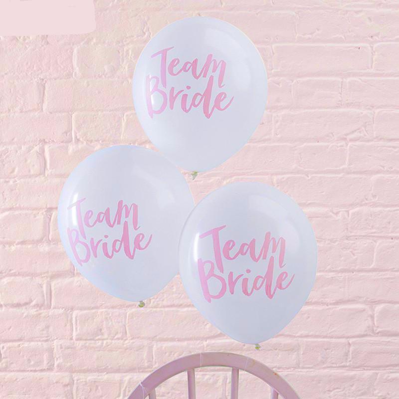 'Team Bride' latex balloons - GirlsNightcom