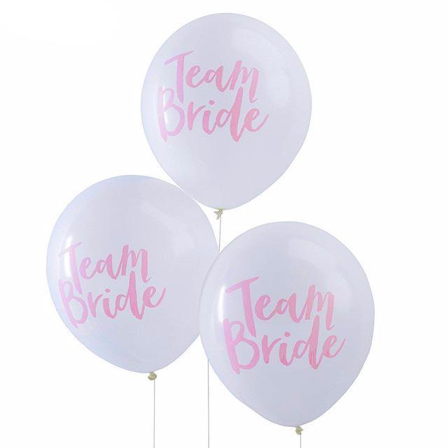 'Team Bride' latex balloons - GirlsNightcom