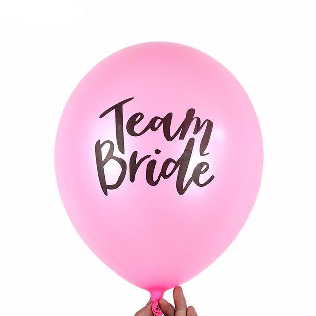 'Team Bride' latex balloons - GirlsNightcom