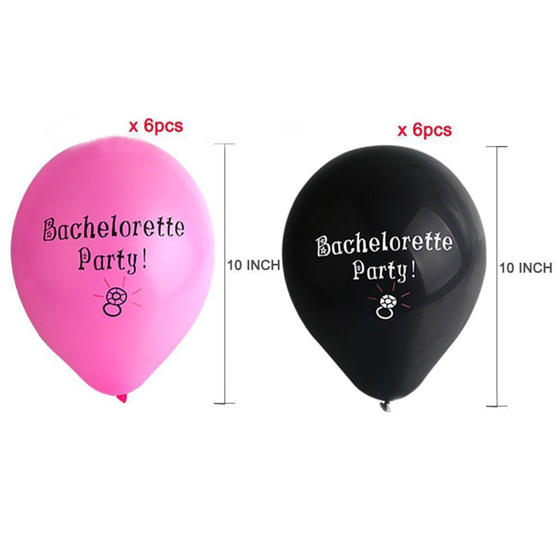 Bachelorette Party Balloons and String Banner - GirlsNightcom