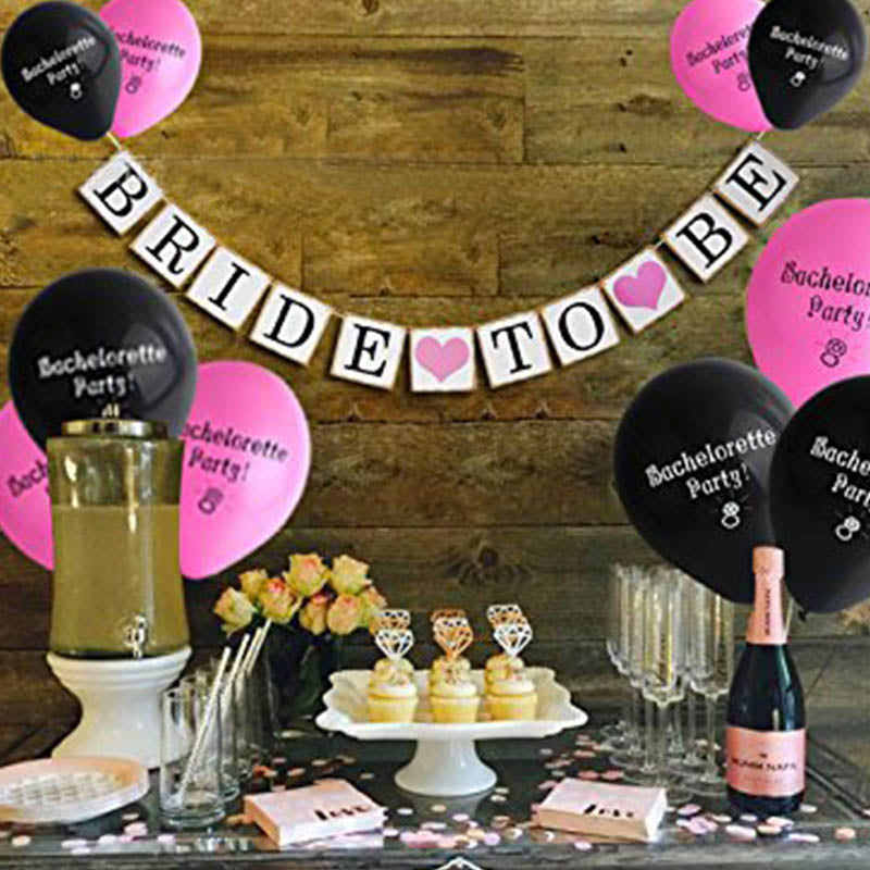 Bachelorette Party Balloons and String Banner - GirlsNightcom