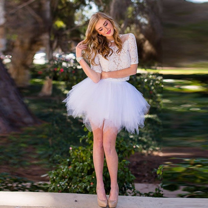 Tulle the Party You Go' Ruffled Mini Skirt - Main Image