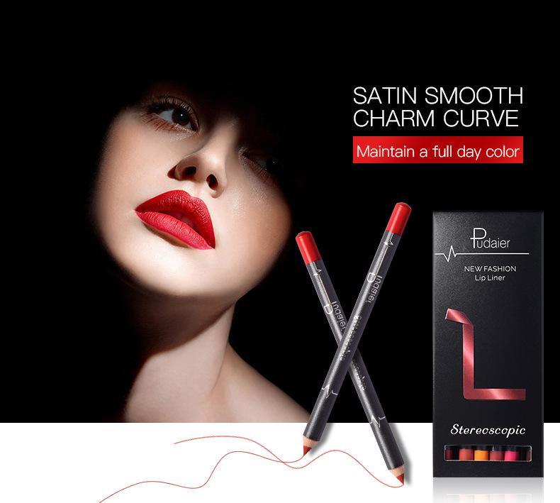 12 Colors/Set Sexy Matte Lipliner - GirlsNightcom