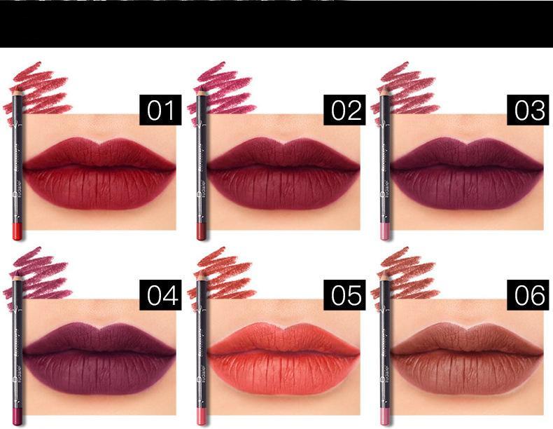 12 Colors/Set Sexy Matte Lipliner - GirlsNightcom