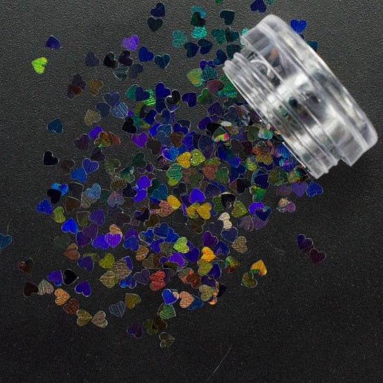 Girls Night 'Sweet Love' Heart Nail Glitter Sequins - GirlsNightcom