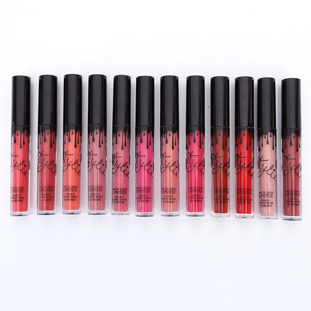 12 PCS / Colors Portable Matte Lipsticks Kit - GirlsNightcom