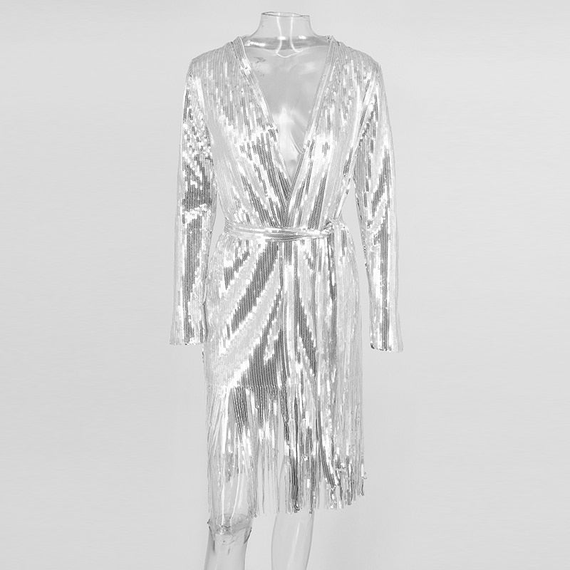 Girls Night 'Cold as Ice' Sequin Party Dress - GirlsNightcom