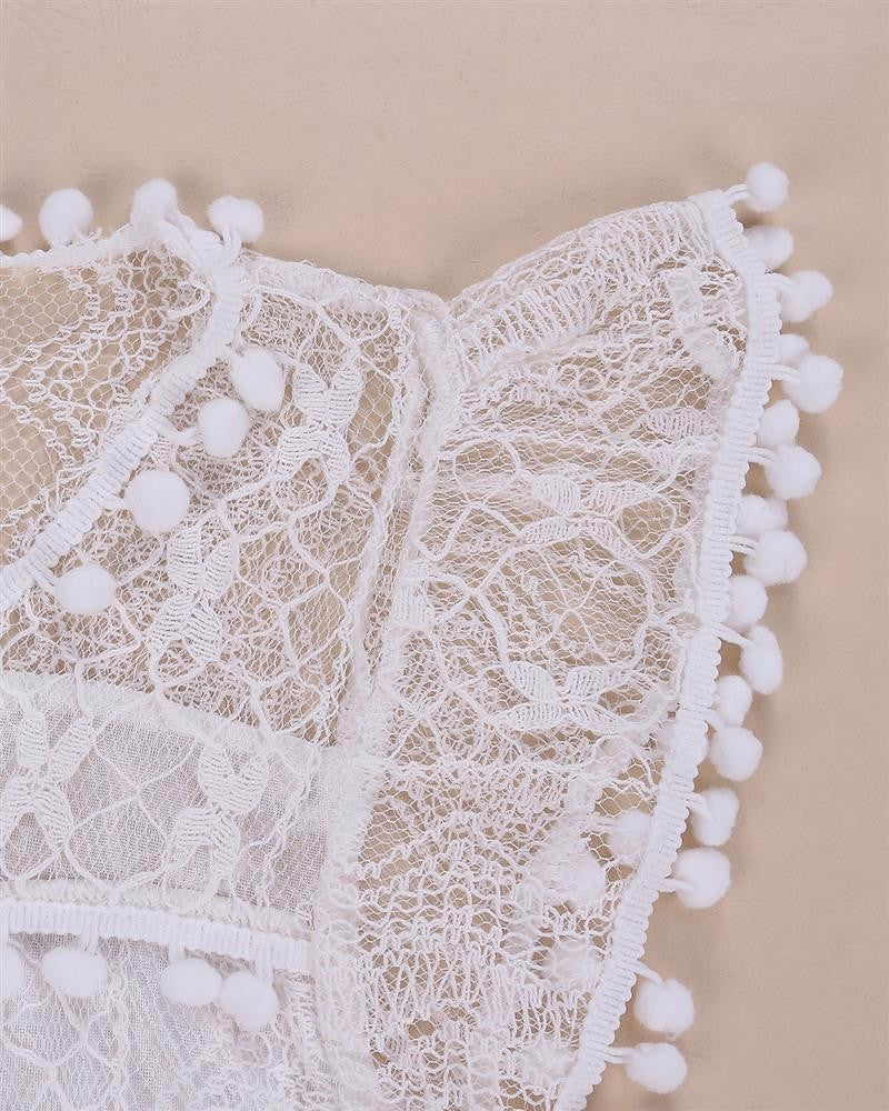 'Party Starts Here' White Lace Dress - GirlsNightcom