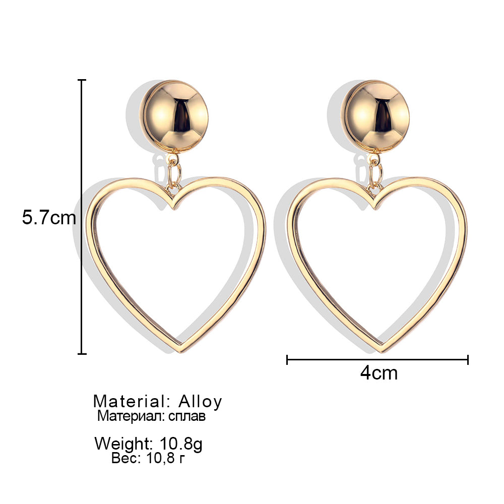 Girls Night 'Simple Love' Heart Earrings - GirlsNightcom